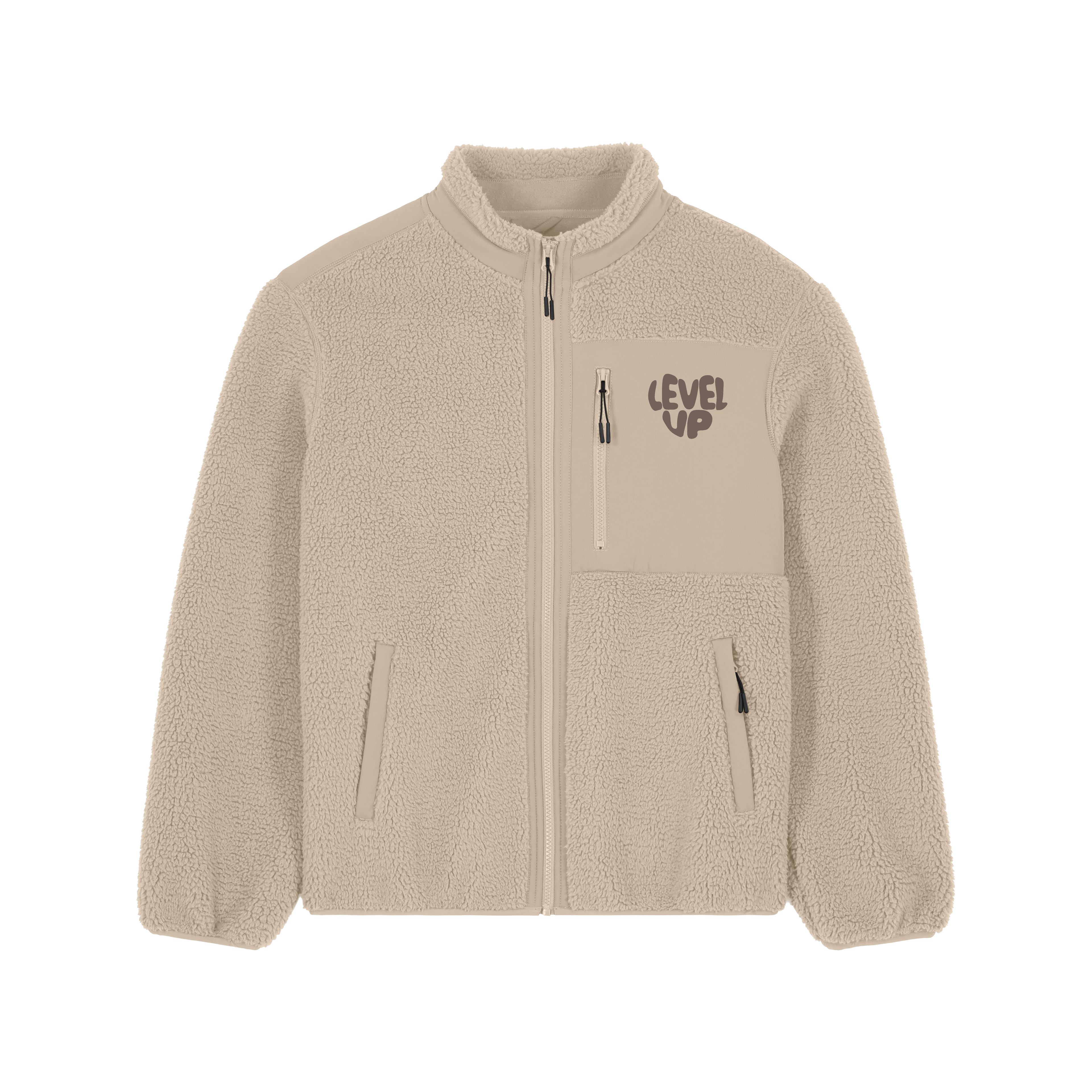 Level Up Heart Sherpa Fleece Jacket